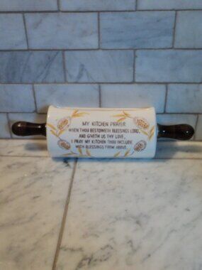 vintage "My Kitchen Prayer" Rolling Pin wall pocket